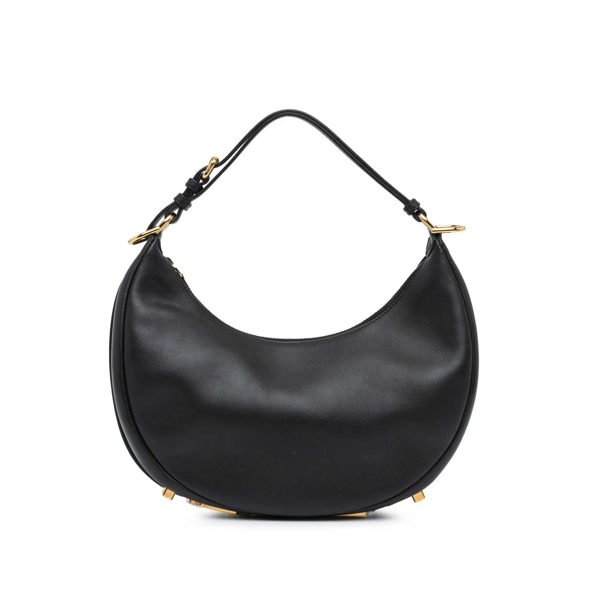 Black Fendi Medium Leather Fendigraphy Hobo