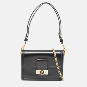 Black Leather Dauphine MM Bag