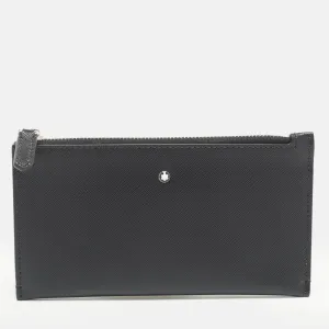 Black Leather Mini Sartorial Pouch