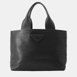 Black Leather Tote Bag