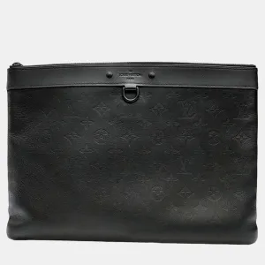 Black Monogram Shadow Leather Discovery Pochette Clutch Bag