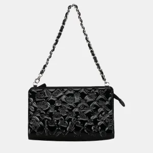 Black Patent Lucky Symbols Pochette