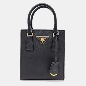 Black Saffiano Leather Lux Crossbody Bag