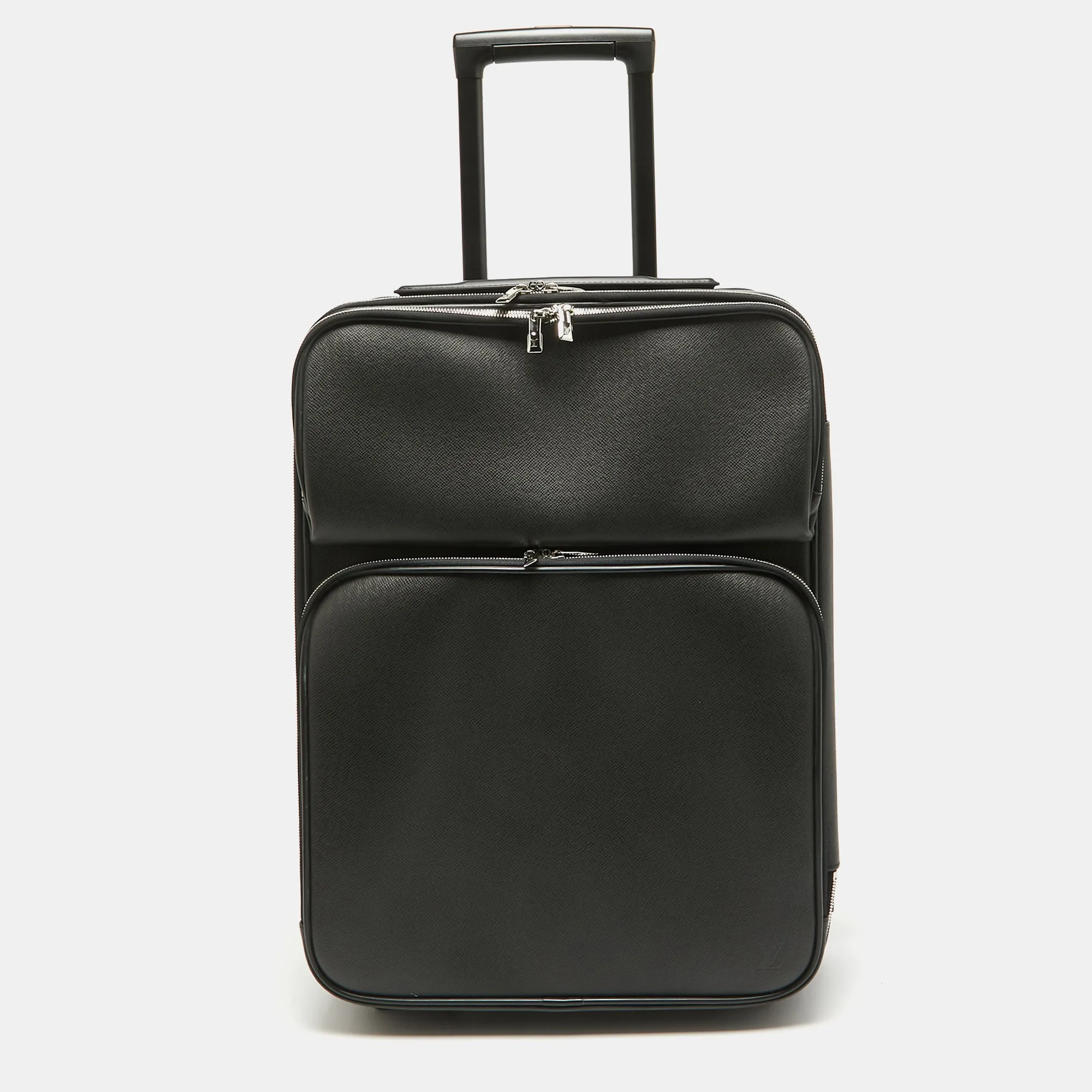 Black Taiga Leather Pegase 55 Luggage