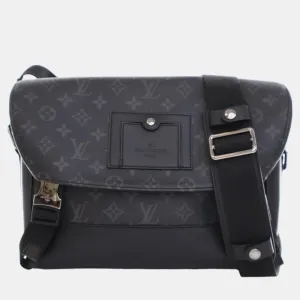 Black/Gray Monogram Canvas Voyager PM Messenger Bag