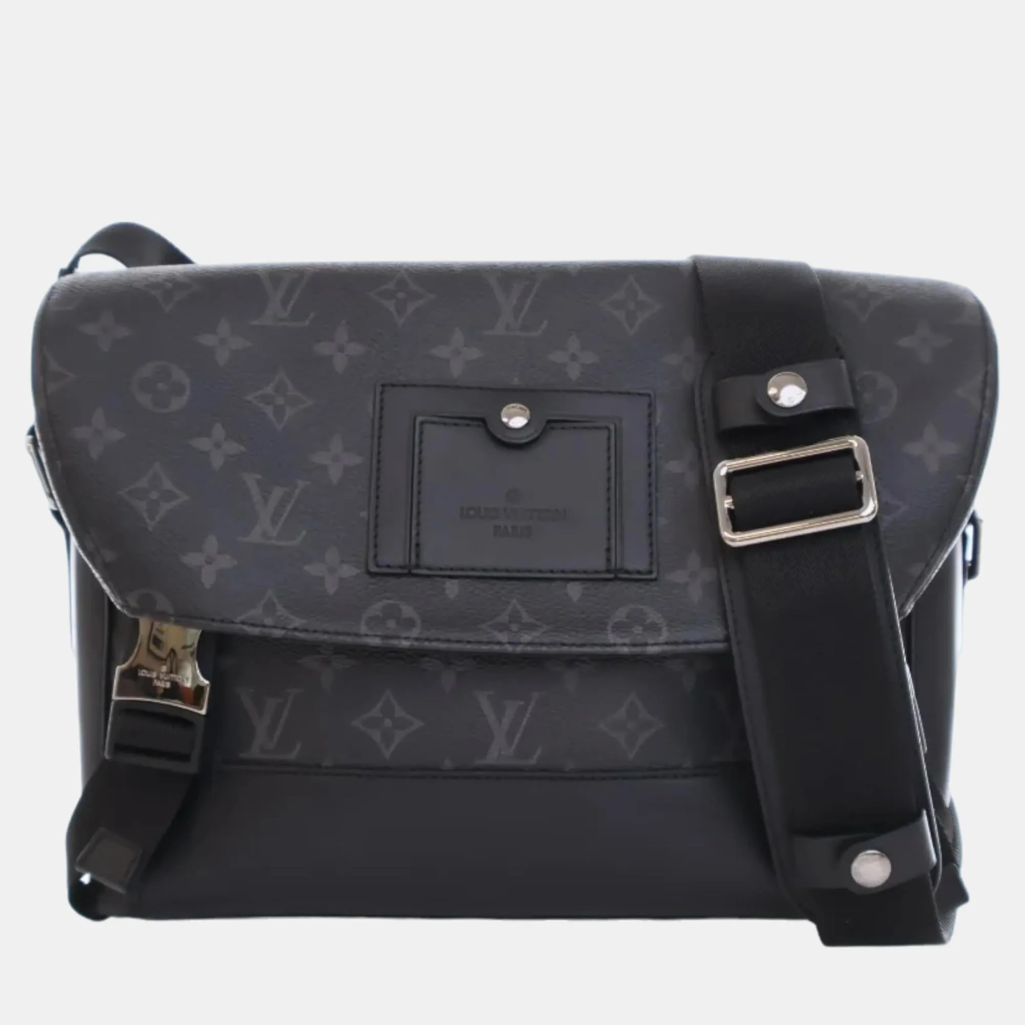 Black/Gray Monogram Canvas Voyager PM Messenger Bag