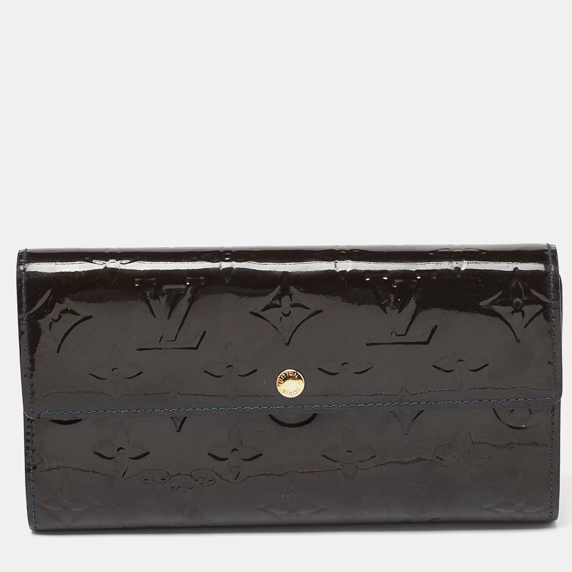 Bleu Infini Monogram Vernis Sarah Wallet