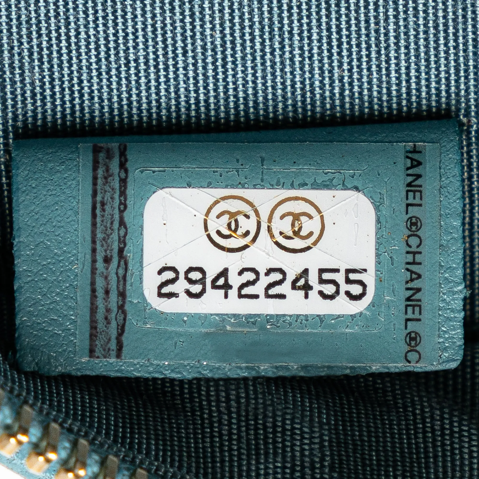 Blue Chanel Lambskin 19 Round Clutch with Chain Satchel