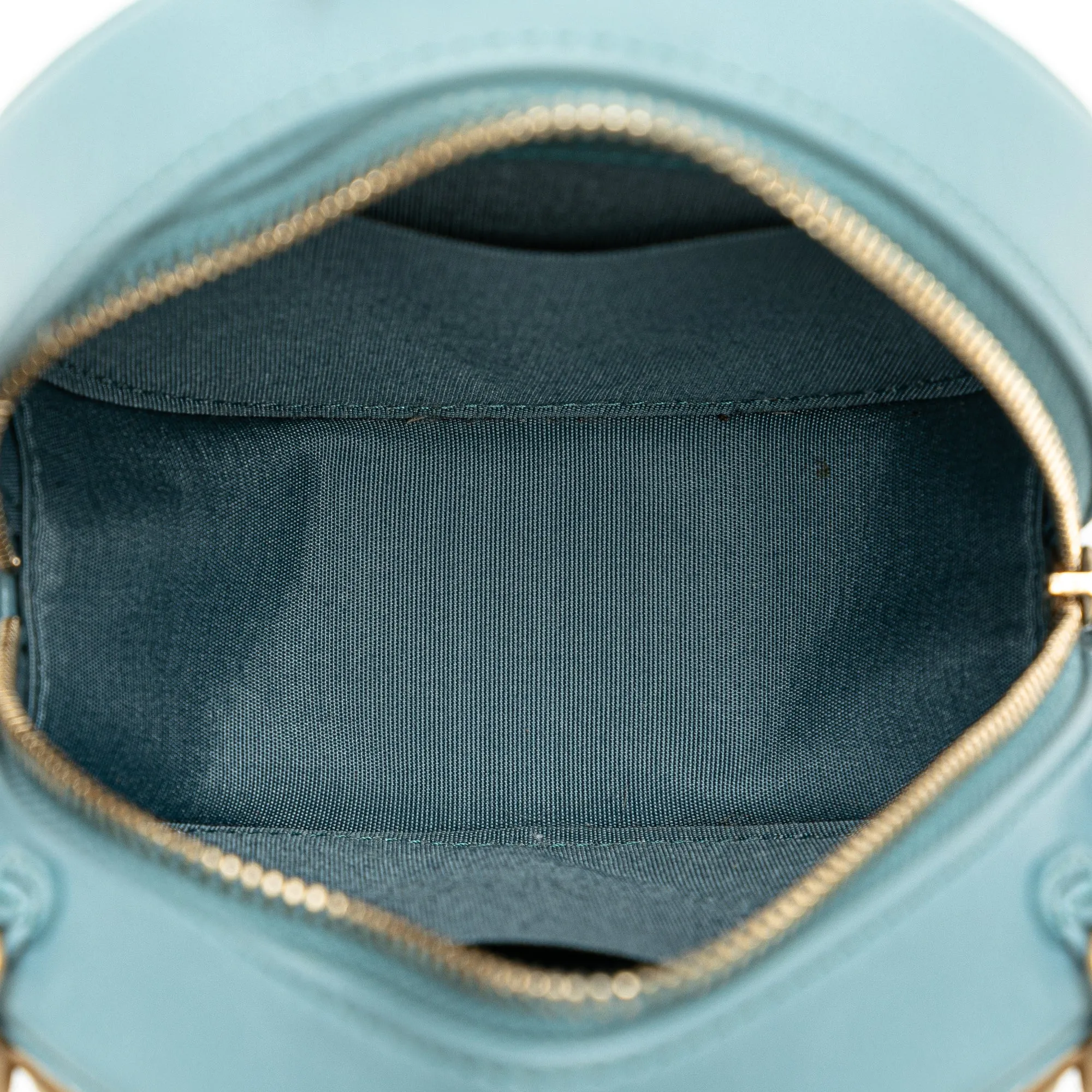 Blue Chanel Lambskin 19 Round Clutch with Chain Satchel
