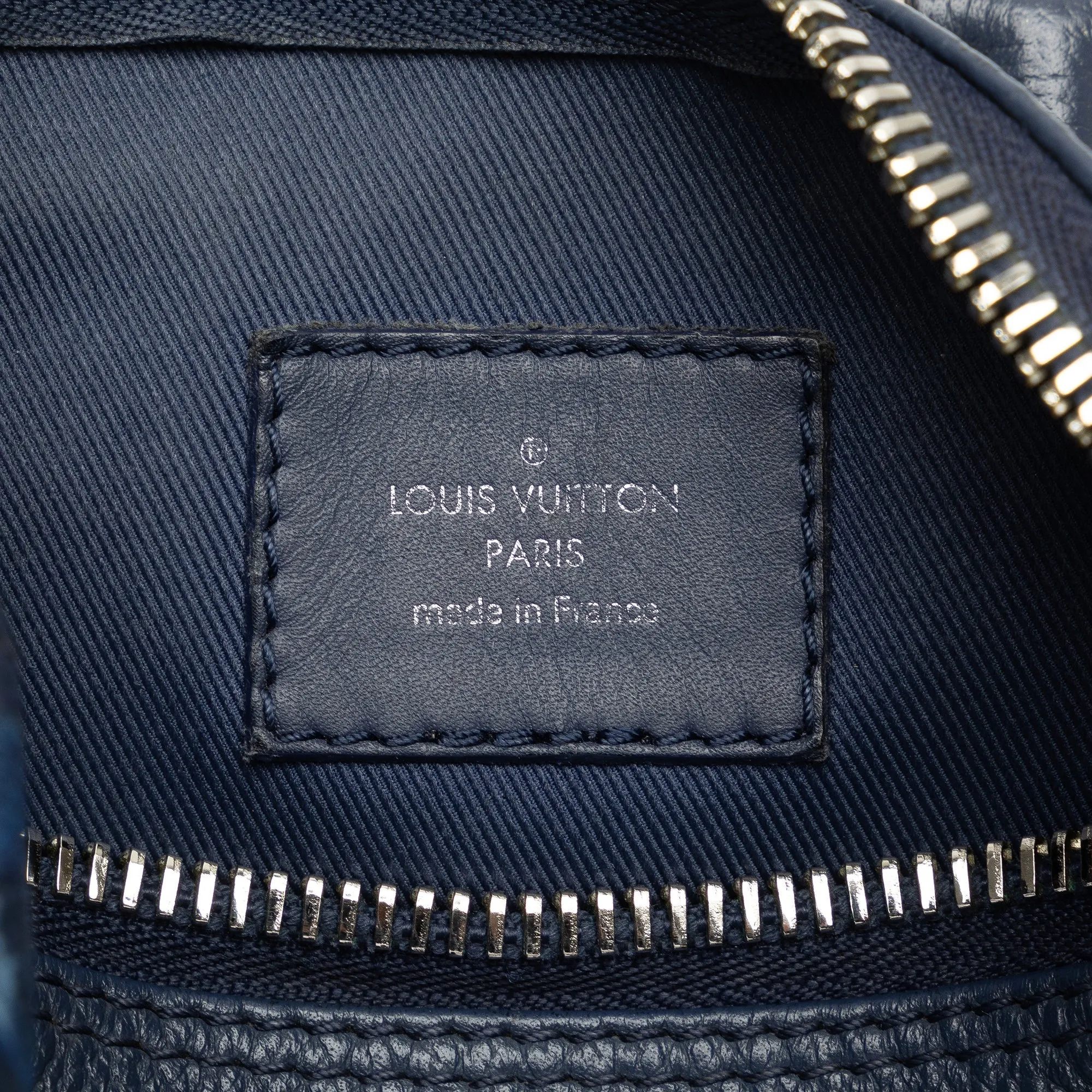 Blue Louis Vuitton Taurillon Ink Watercolor Keepall Bandouliere XS Satchel