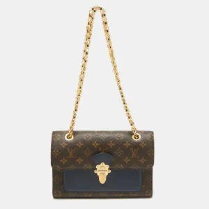 Blue Marine Monogram Canvas Victoire Chain Bag