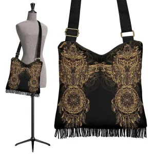 Boho Bag (Canvas) - Dreamcatcher | Hobo Slouchy Bag Crossbody, Shoulder Bags for Women Hobo, Pattern Hobo Bag, Boho Hobo Bag