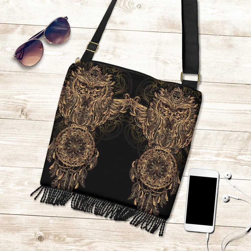 Boho Bag (Canvas) - Dreamcatcher | Hobo Slouchy Bag Crossbody, Shoulder Bags for Women Hobo, Pattern Hobo Bag, Boho Hobo Bag