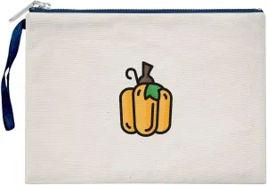 Bona Basics, Ladies Digital Printed Gabardine Clutches Everyday Fashion Beige Navy Blue Handle Zip Large