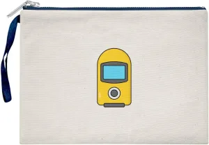 Bona Basics, Ladies Digital Printed Gabardine Clutches Everyday Fashion Beige Navy Blue Handle Zip Large