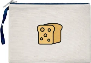 Bona Basics, Ladies Digital Printed Gabardine Clutches Everyday Fashion Beige Navy Blue Handle Zip Large