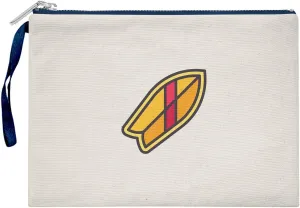 Bona Basics, Womens Digital Printed Gabardine Clutches Everyday Fashion Beige Navy Blue Handle Zipper Medium