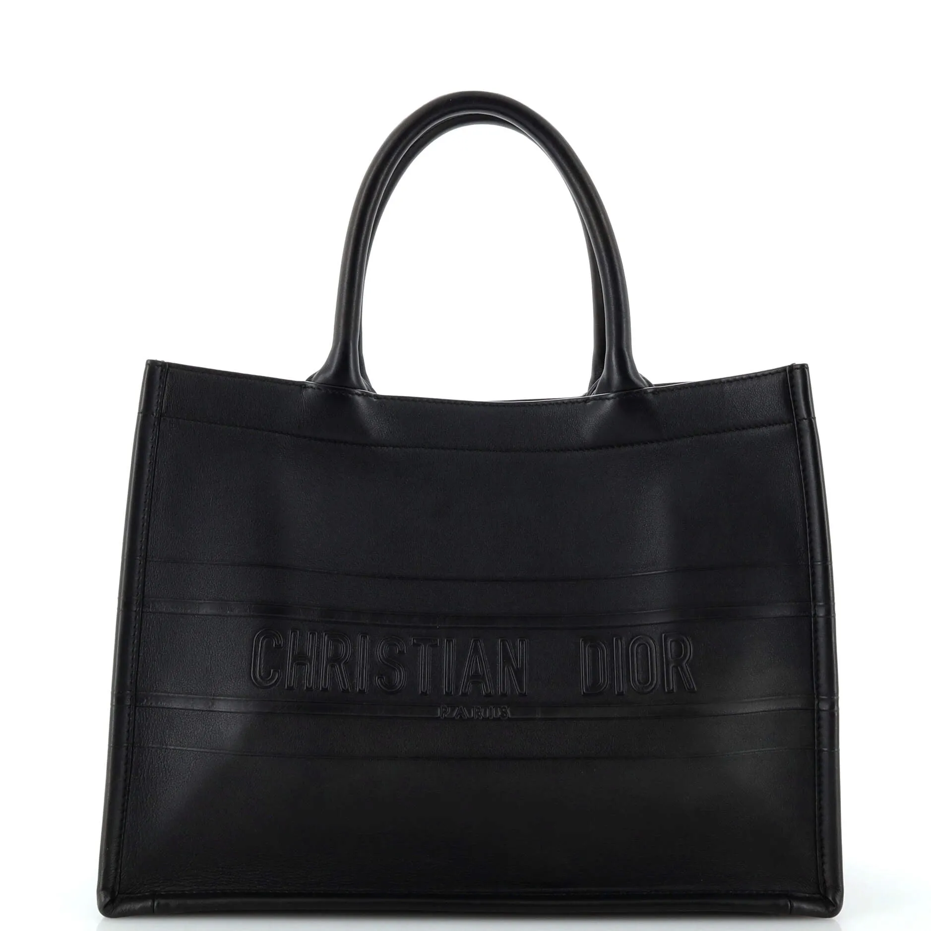 Book Tote Embossed Leather Medium