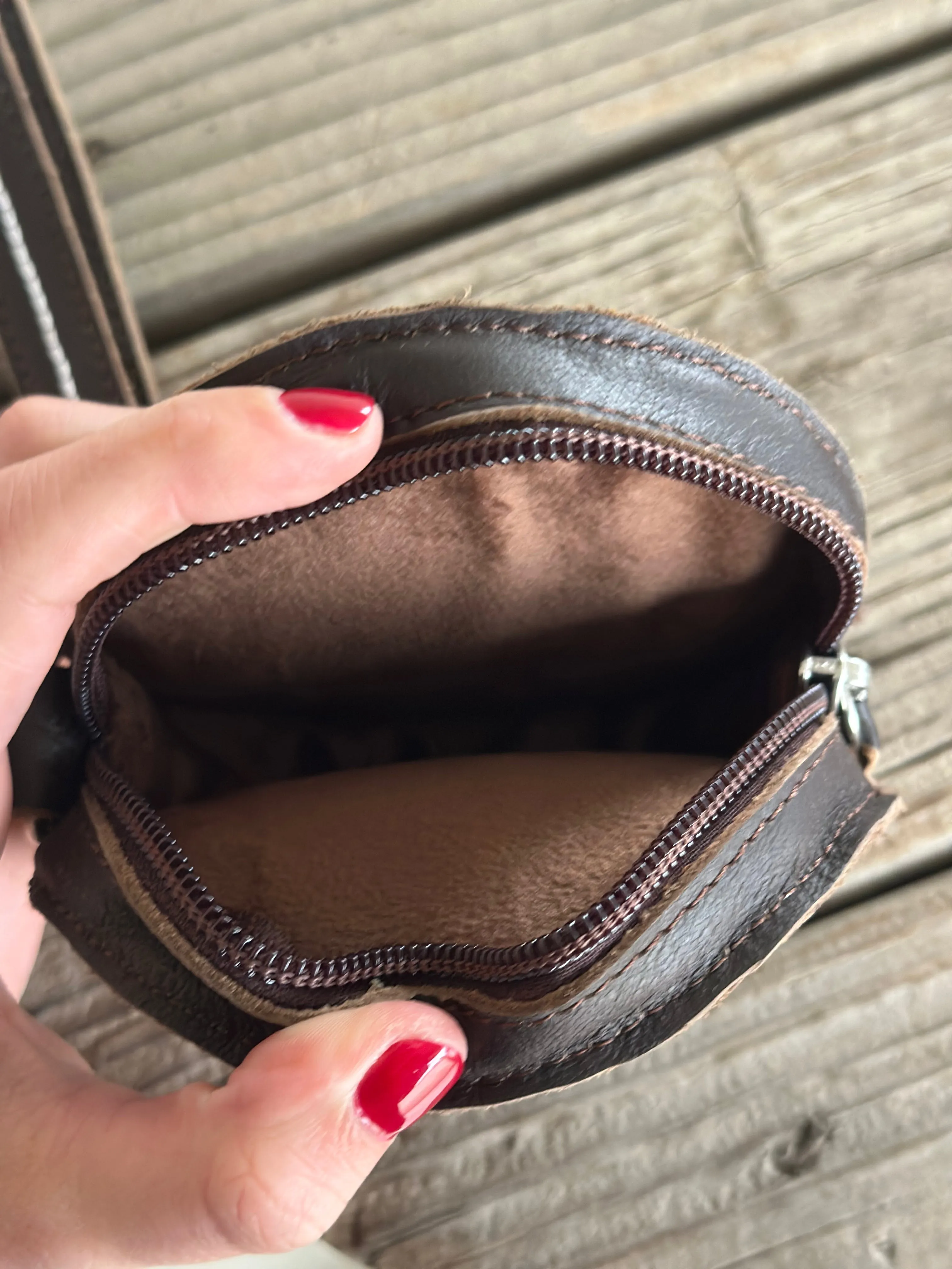 Boot Stitch Leather Clutches