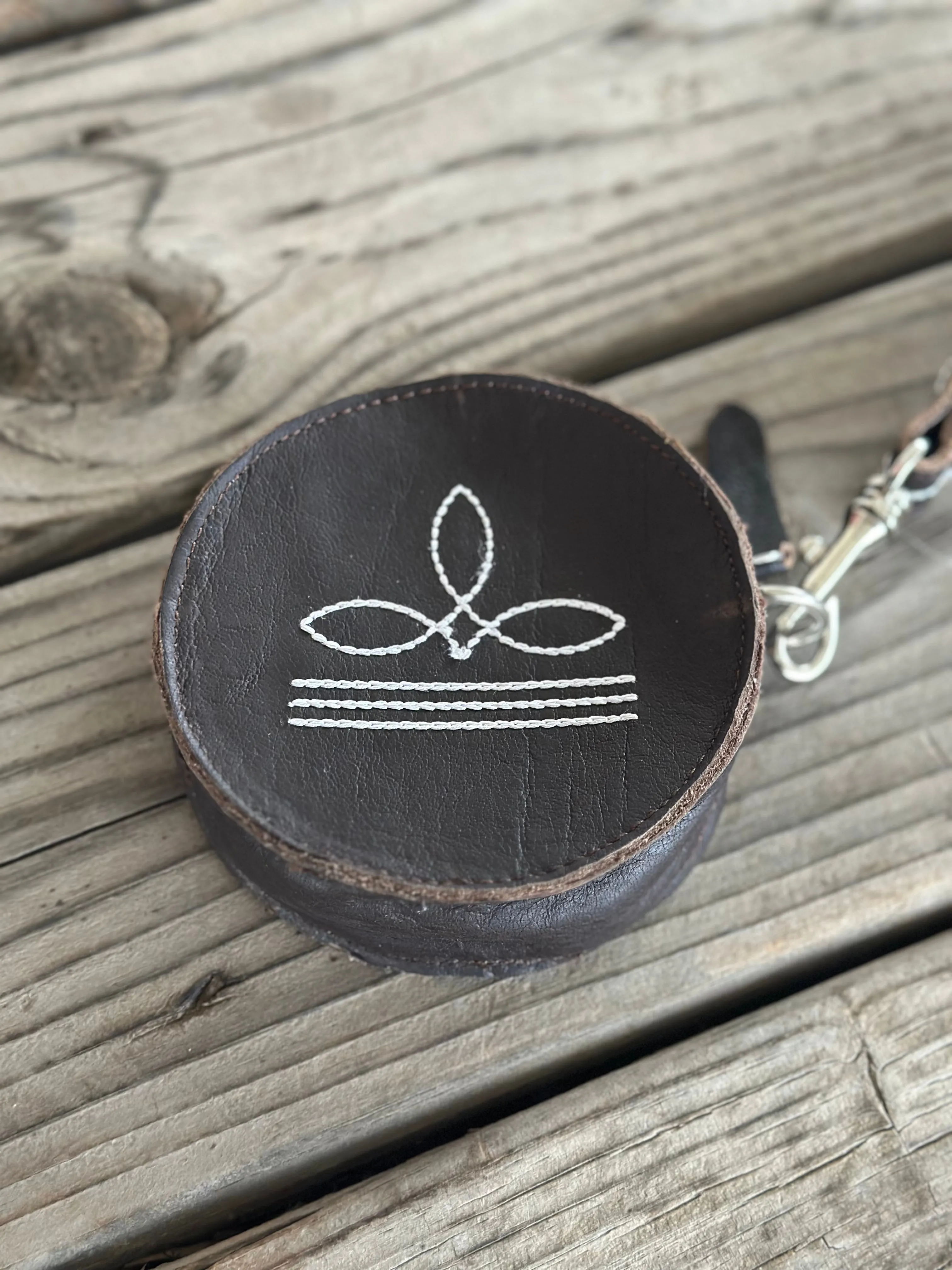 Boot Stitch Leather Clutches