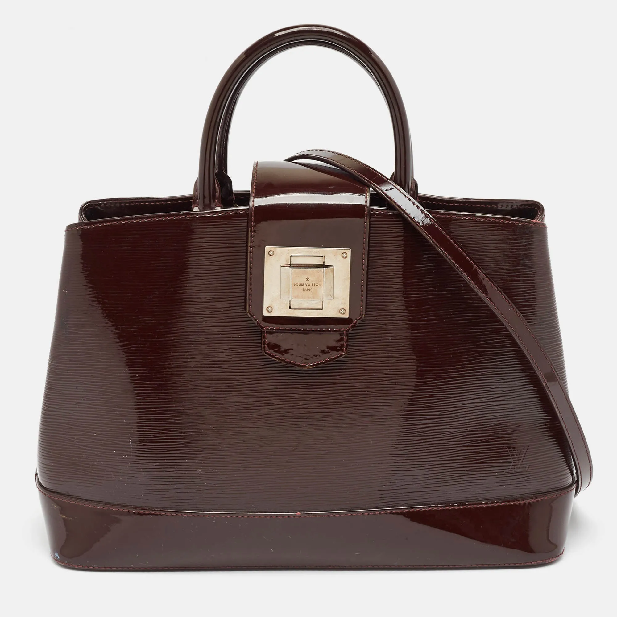 Bordeaux Electric Epi Leather Mirabeau GM Bag