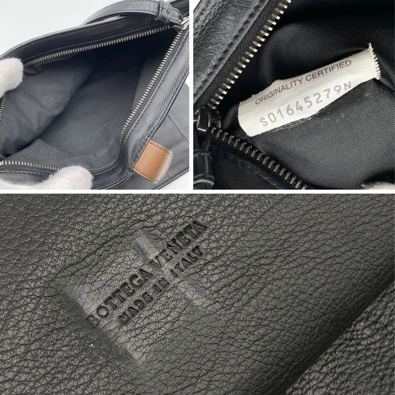BOTTEGA VENETA Black Intrecciato Leather Multifuctional Clutch Bag