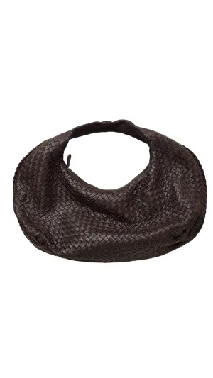 Bottega Veneta Intrecciato Maxi Chocolate Hobo SKC1305