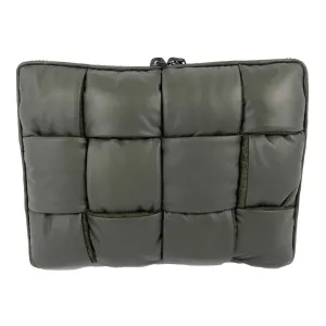 BOTTEGA VENETA - Padded Maxi Intrecciato Woven Laptop Pouch - Green Clutch - NWT