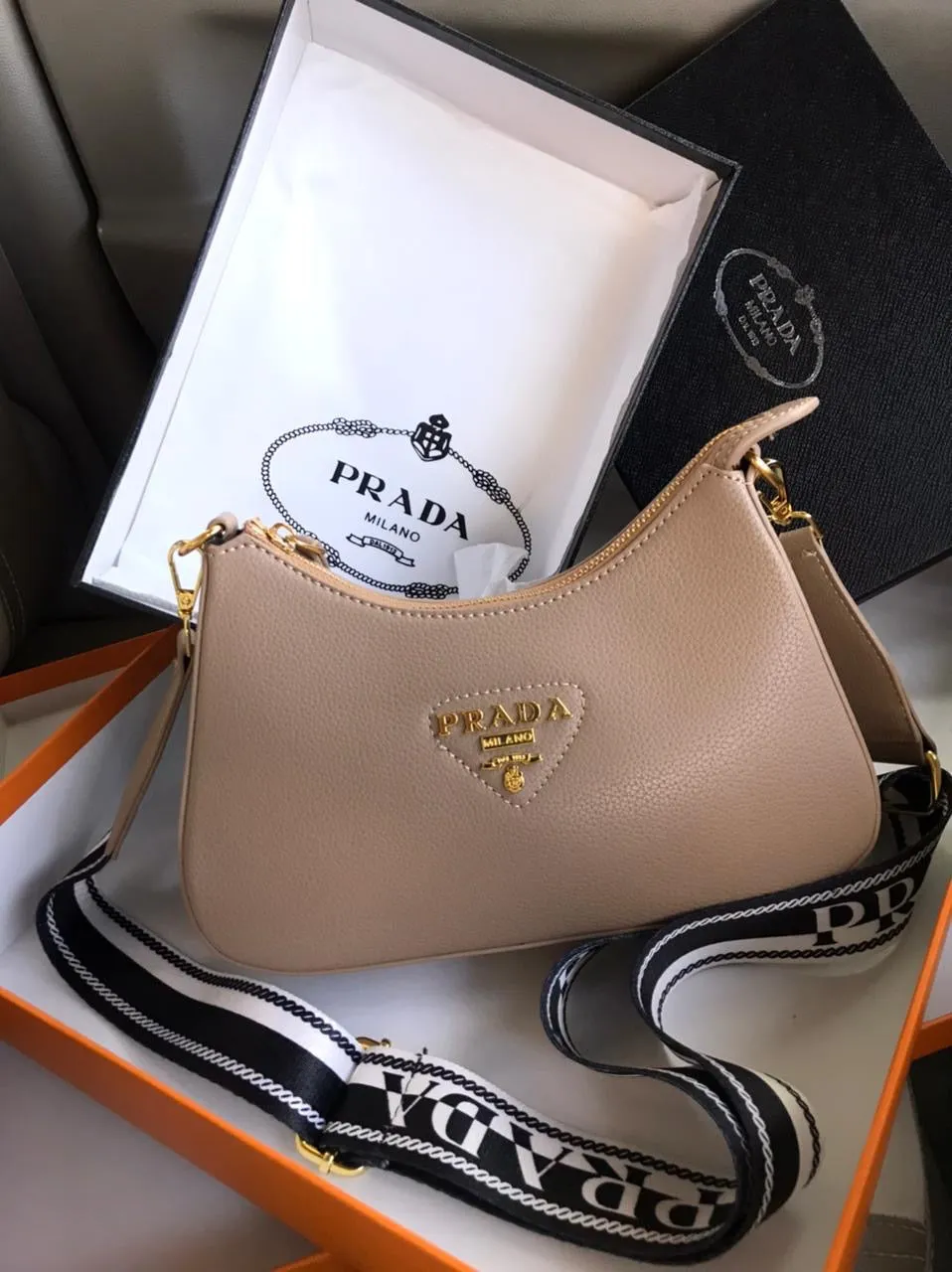 Branded Saffiano Shoulder Bag -339