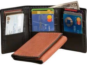 Brown American Bison Trifold Wallet