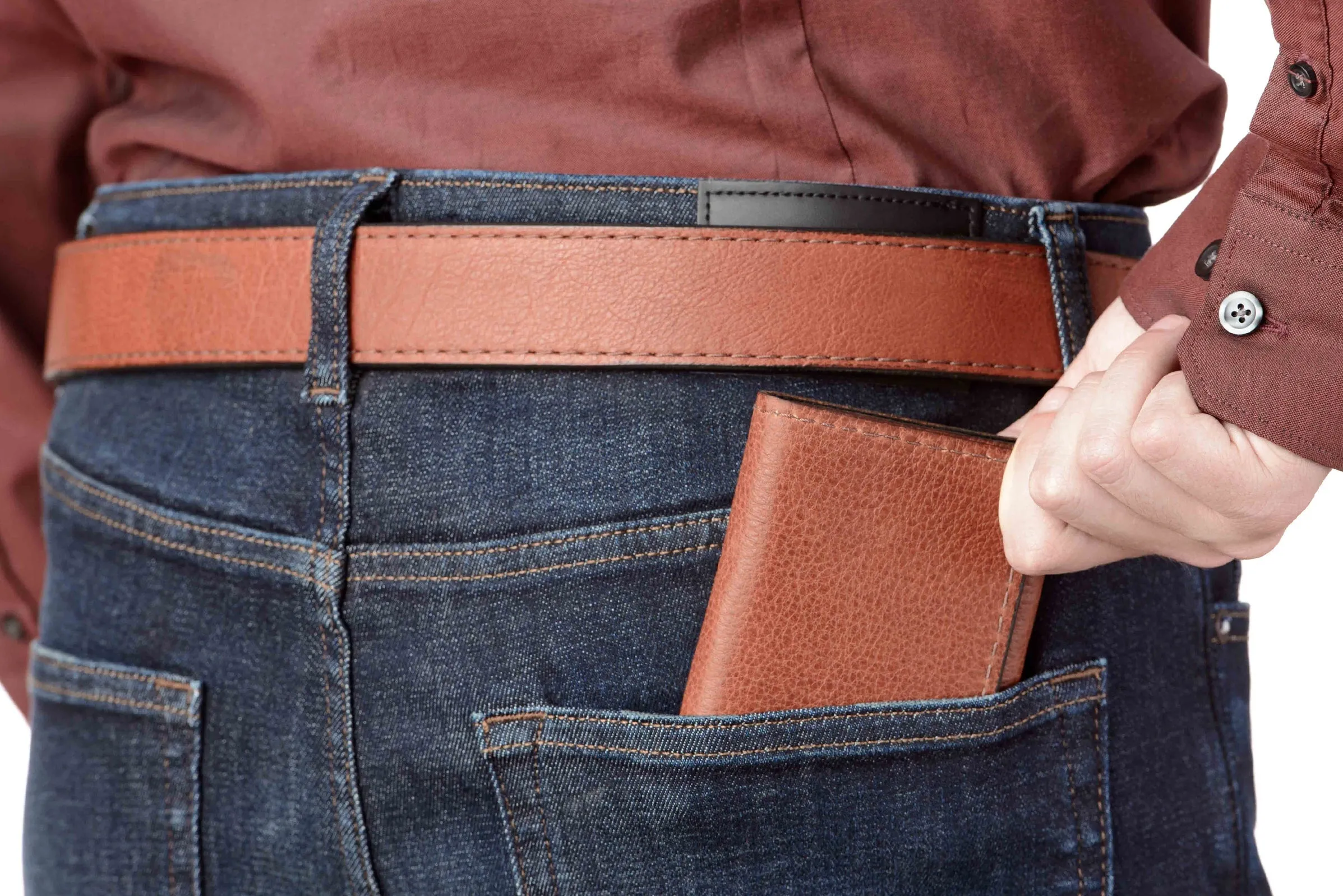 Brown American Bison Trifold Wallet