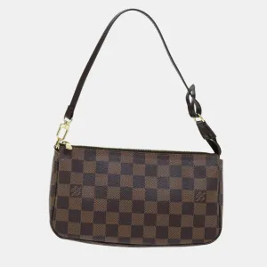 Brown Canvas Pochette Accessoires Shoulder Bag