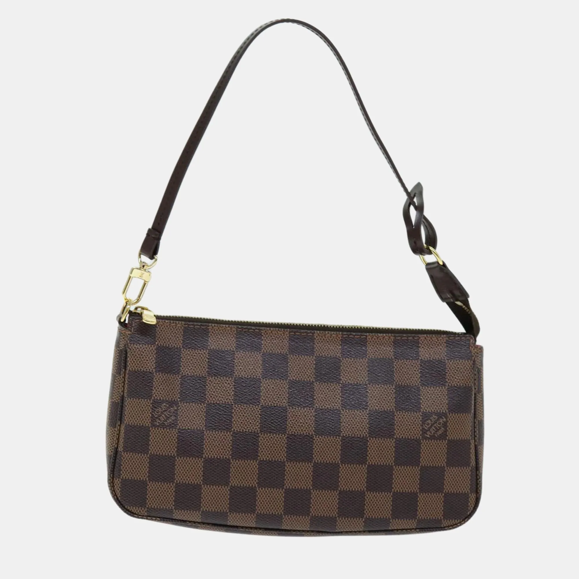 Brown Canvas Pochette Accessoires Shoulder Bag
