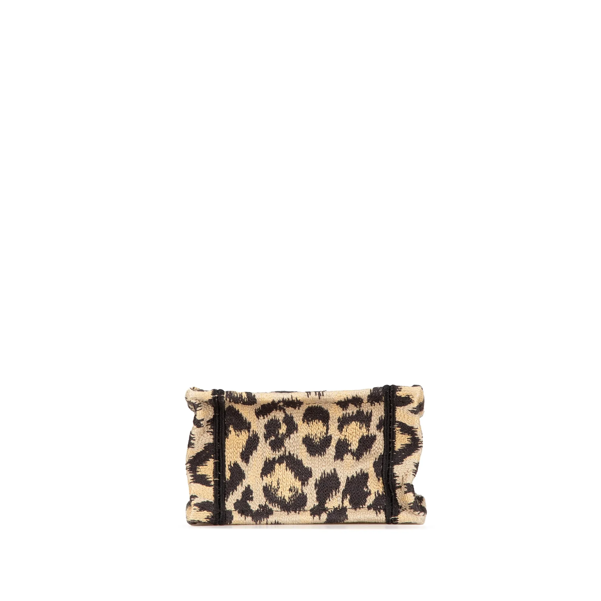 Brown Dior Mini Canvas Mizza Vertical Book Tote Satchel
