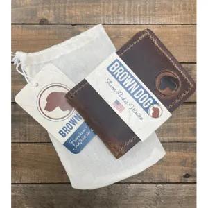 Brown Dog Front Pocket Wallet - Copper