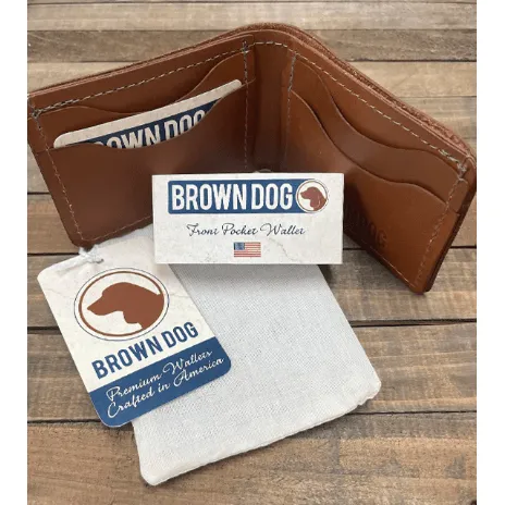 Brown Dog Front Pocket Wallet - Copper