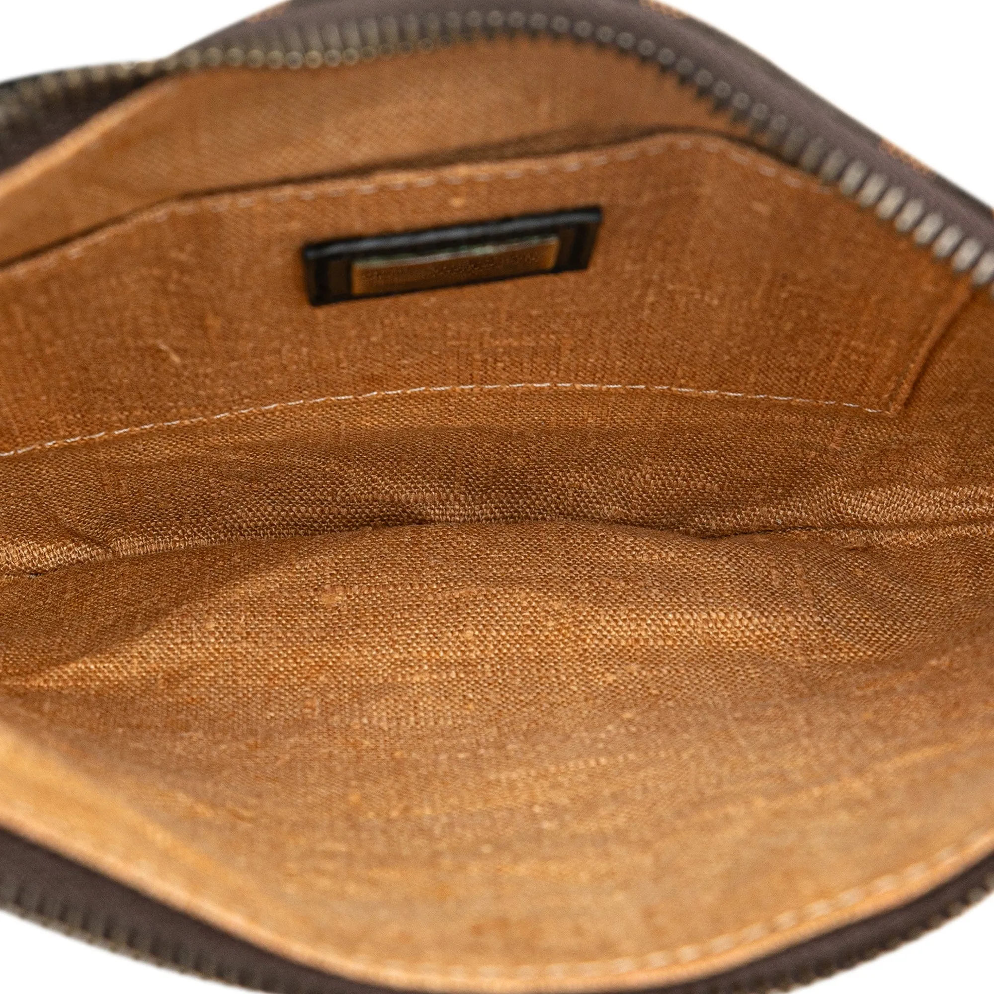 Brown Fendi Zucca Canvas Oyster Leopard Print Ponyhair Hobo
