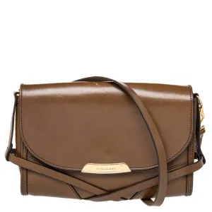 Brown Leather Abbott Shoulder Bag