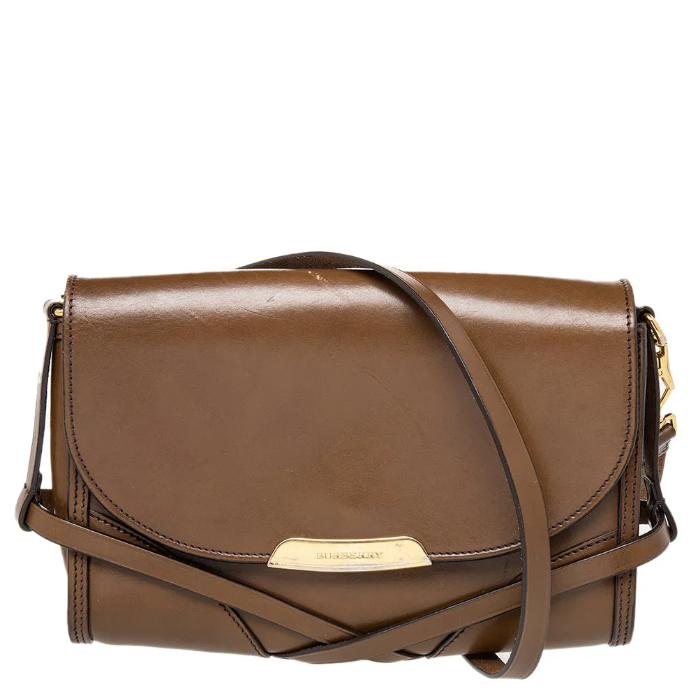 Brown Leather Abbott Shoulder Bag
