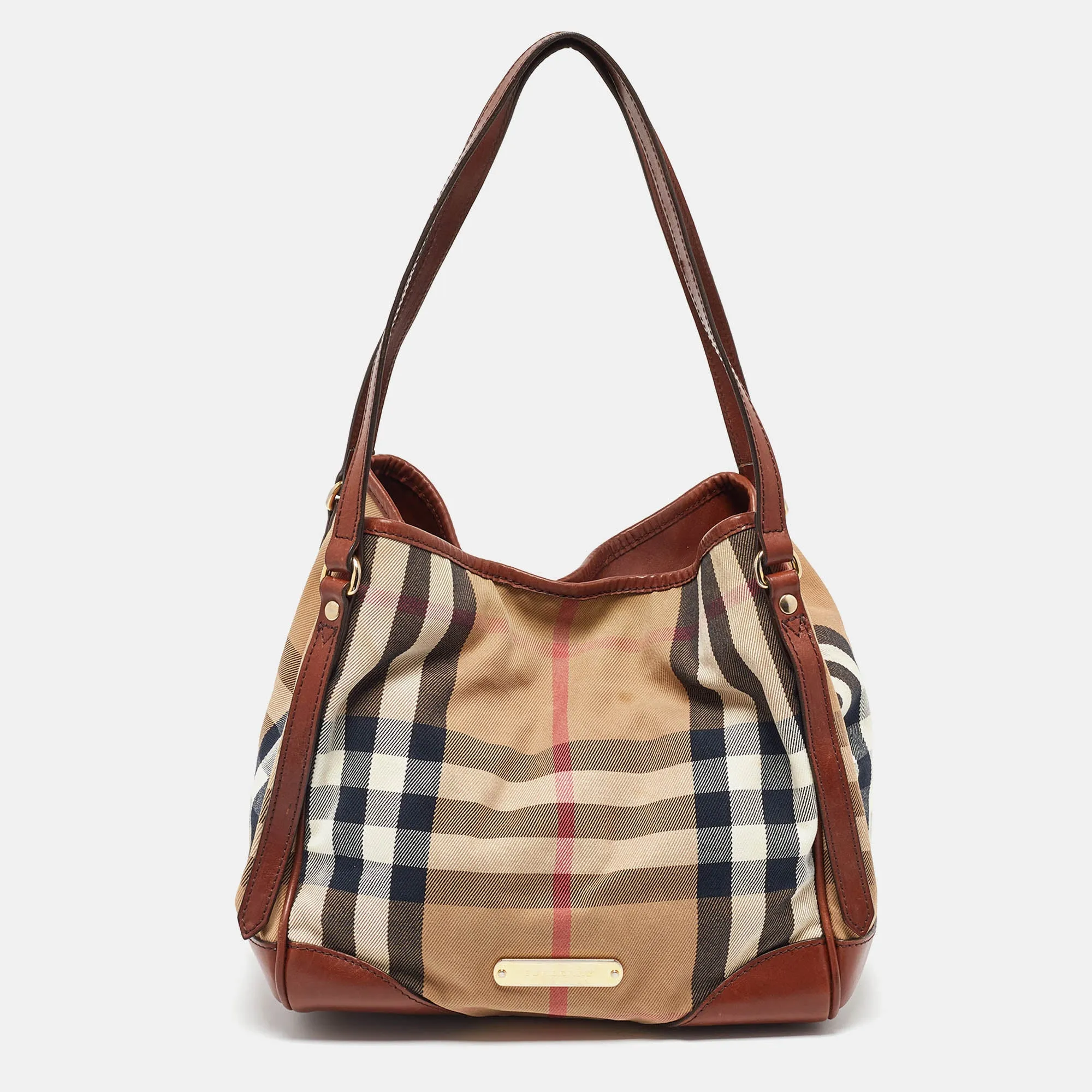 Brown Leather, Canvas Canterbury Totes