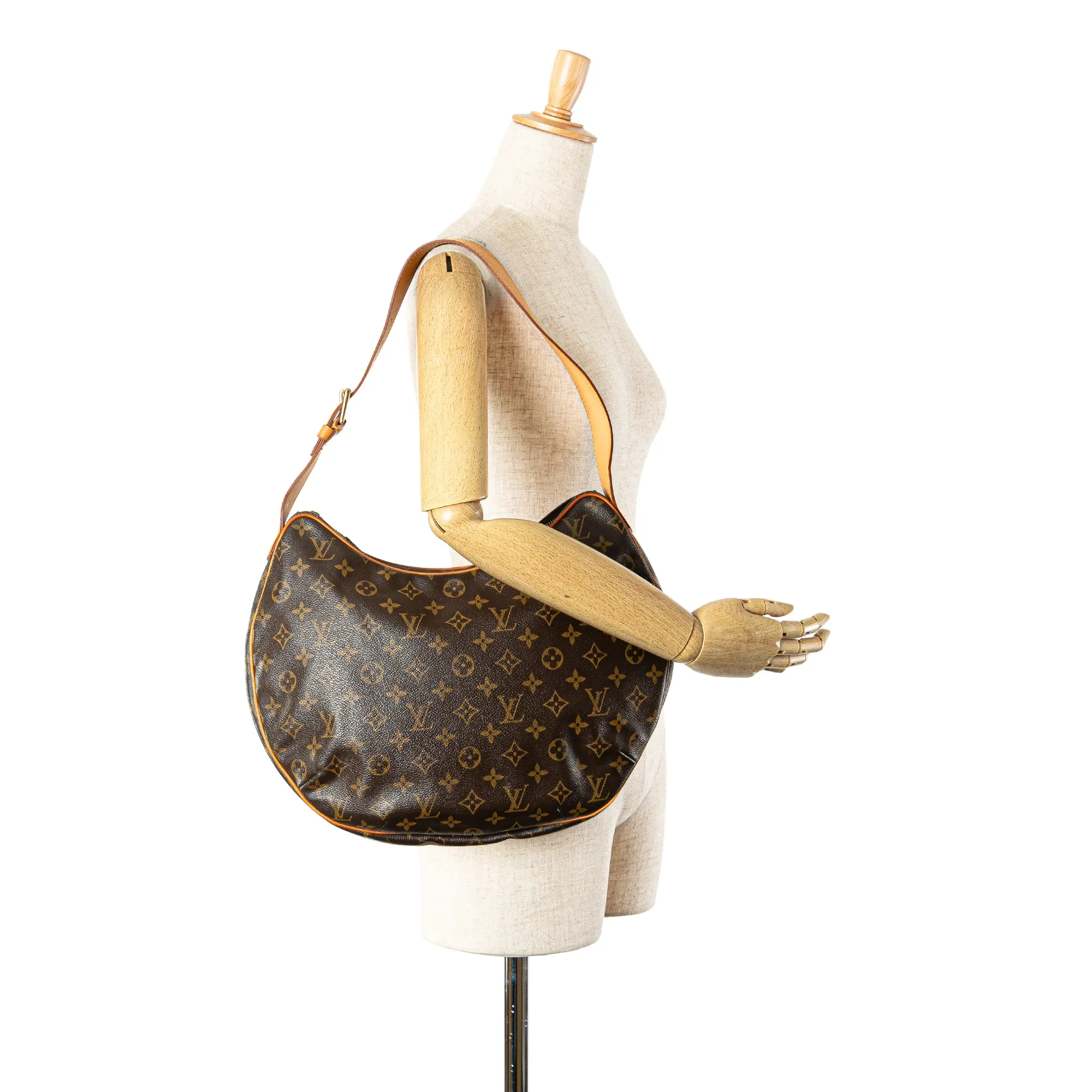 Brown Louis Vuitton Monogram Croissant GM Hobo Bag