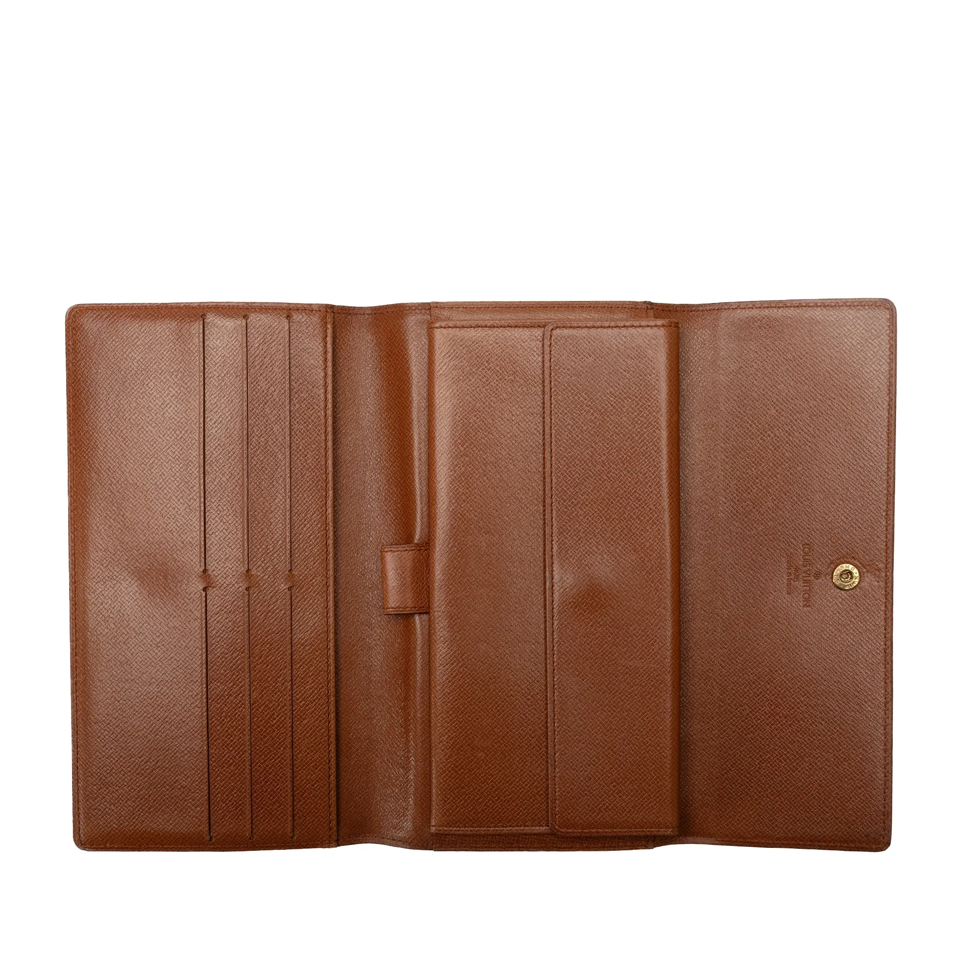 Brown Louis Vuitton Monogram Porte Tresor International Long Wallets