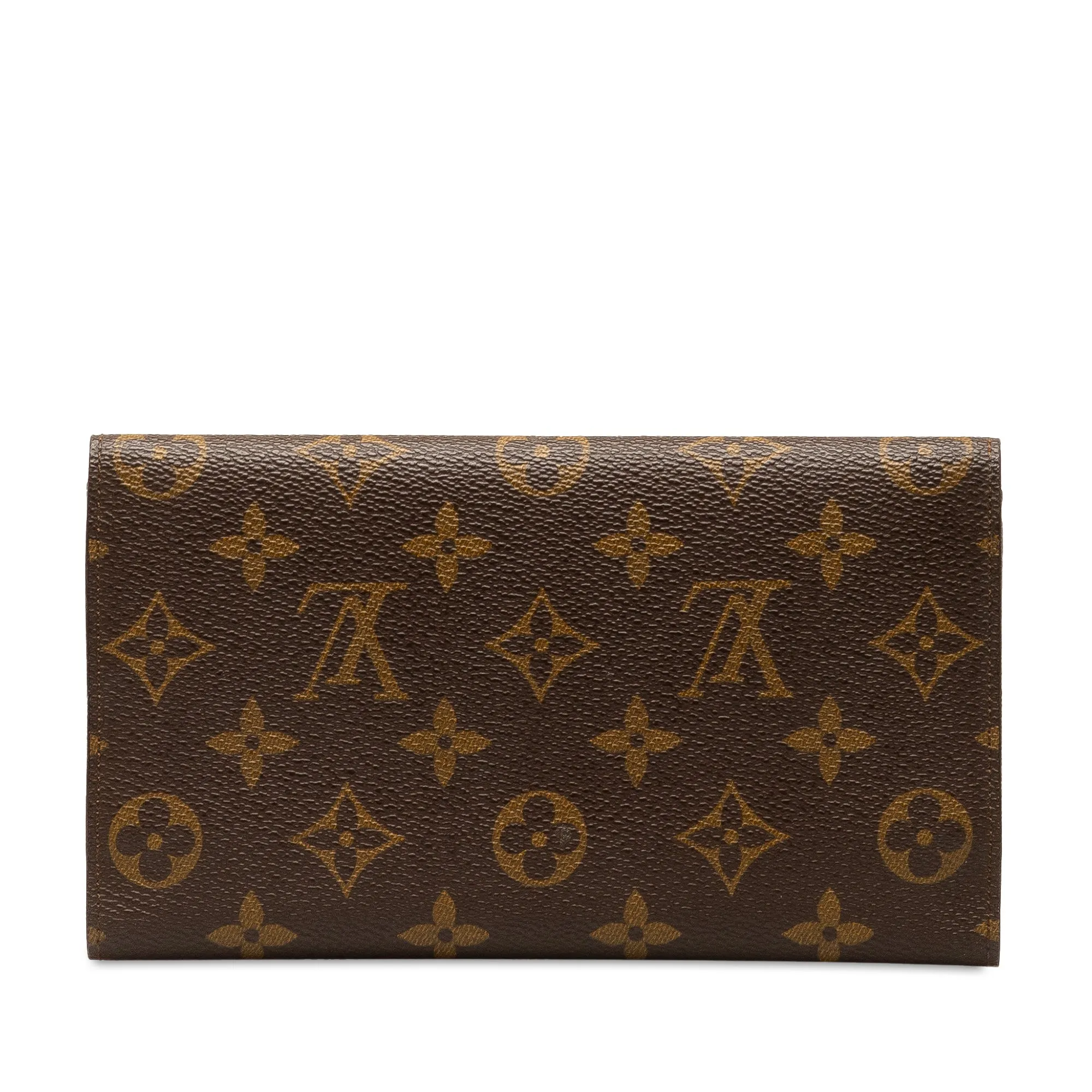 Brown Louis Vuitton Monogram Porte Tresor International Long Wallets