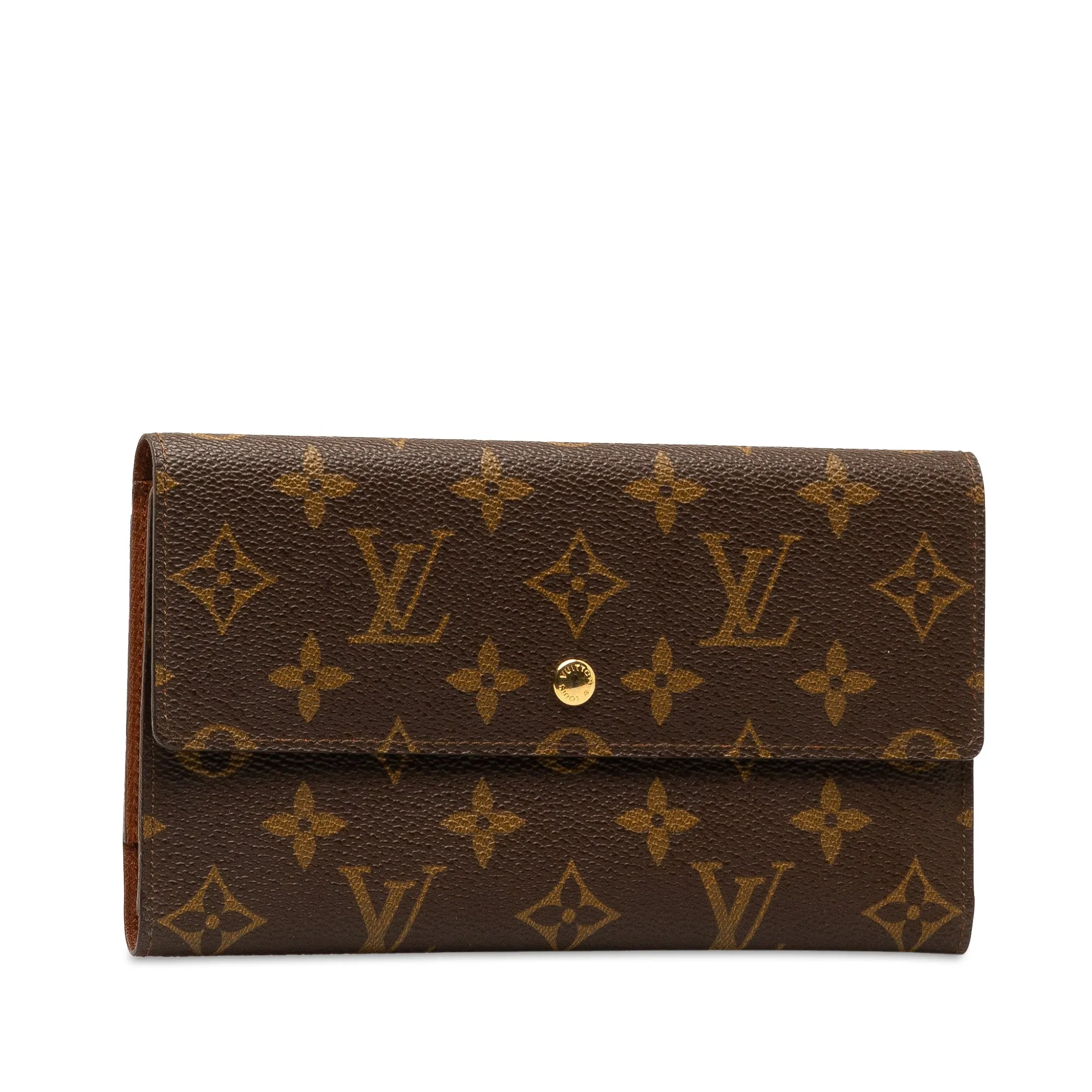 Brown Louis Vuitton Monogram Porte Tresor International Long Wallets