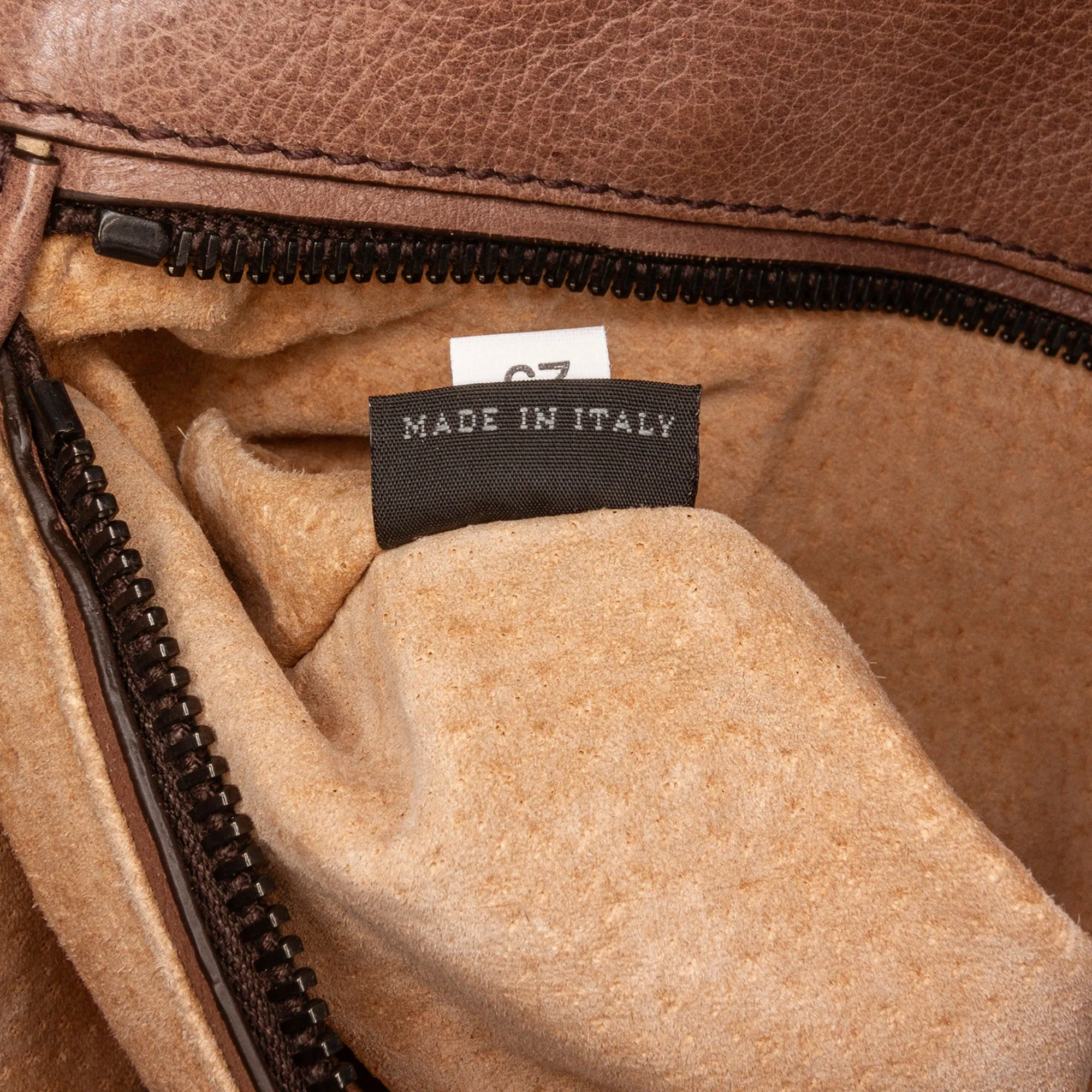 Brown Prada Glace Calf Ombre Leather Satchel