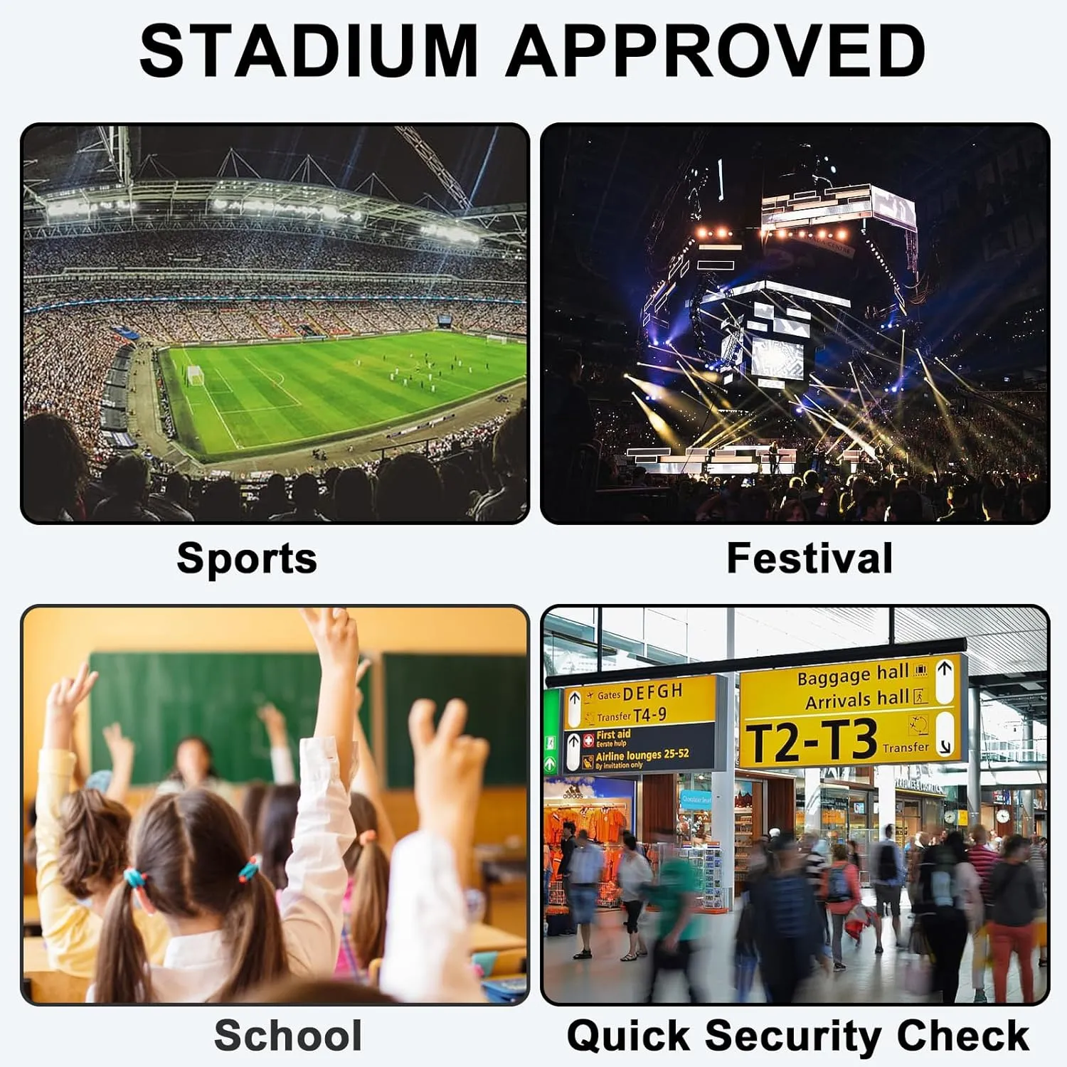 BTOOP Clear Mini Backpack Stadium Events Approved 12x12x6 Small Transparent Bag Plastic See Through Backpacks for Work Festival Security Travel