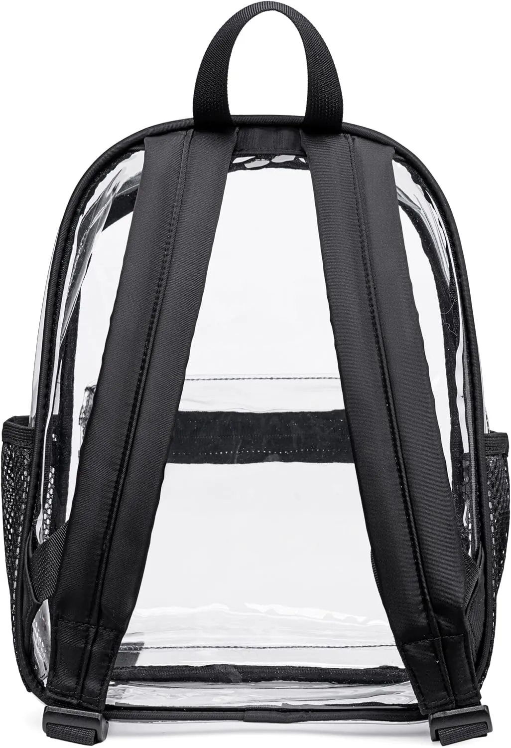 BTOOP Clear Mini Backpack Stadium Events Approved 12x12x6 Small Transparent Bag Plastic See Through Backpacks for Work Festival Security Travel
