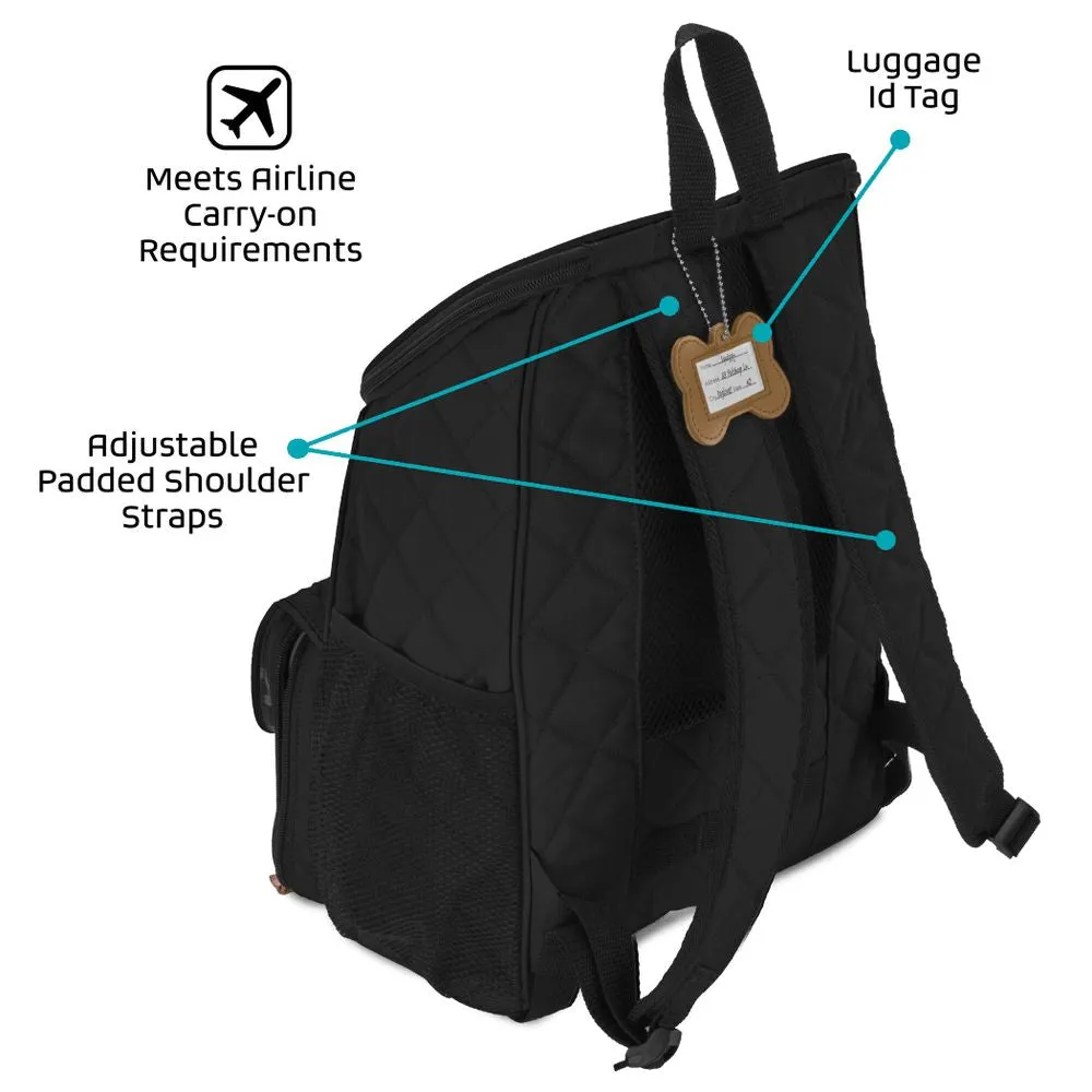 Bundle: ODG Day Away Tote Bag TM (Black), ODG Dine Away Set (Small Dogs) (Black) and ODG Weekender Backpack TM (Black)