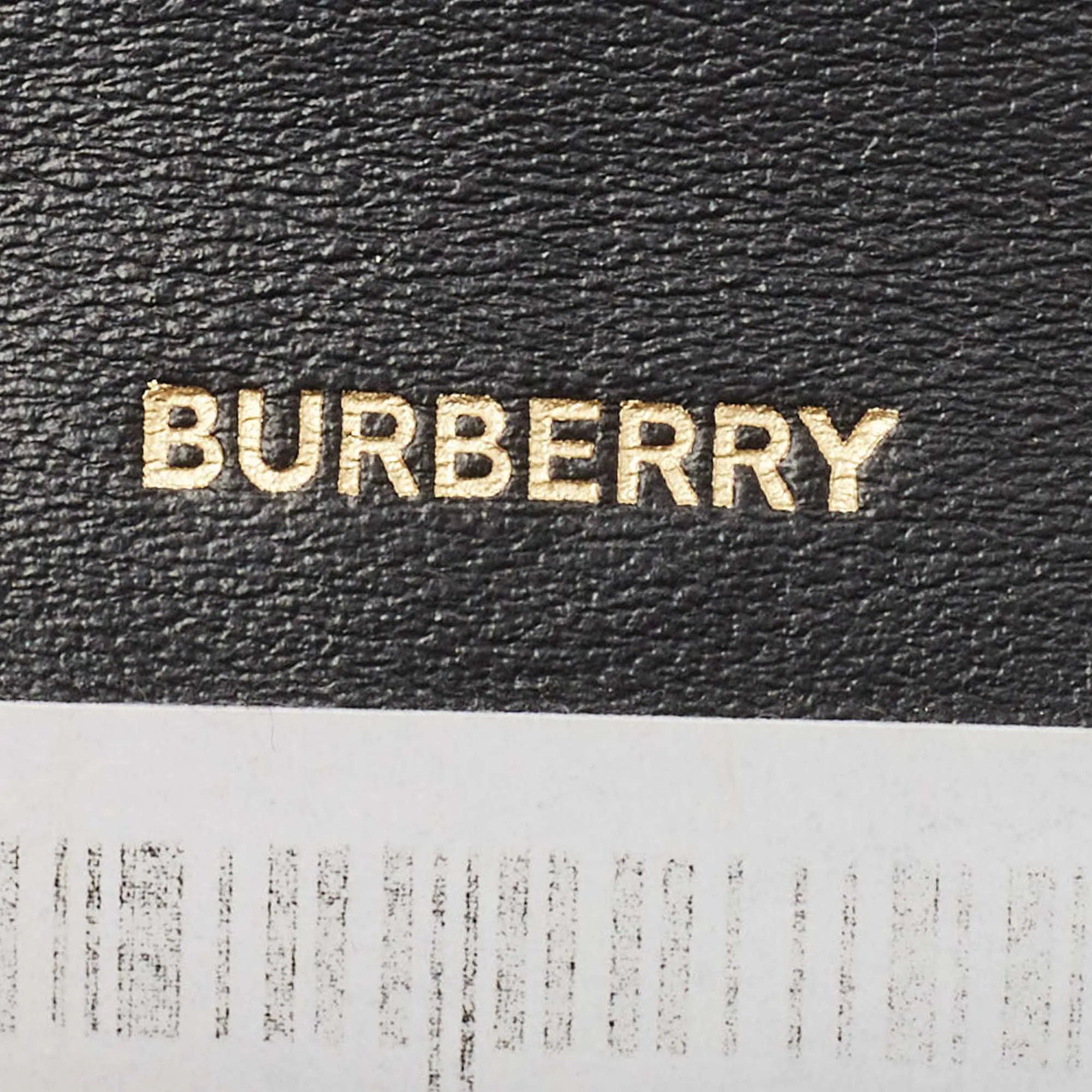 BURBERRY Black/Brown Leopard Print Leather Jody Chain Card Case