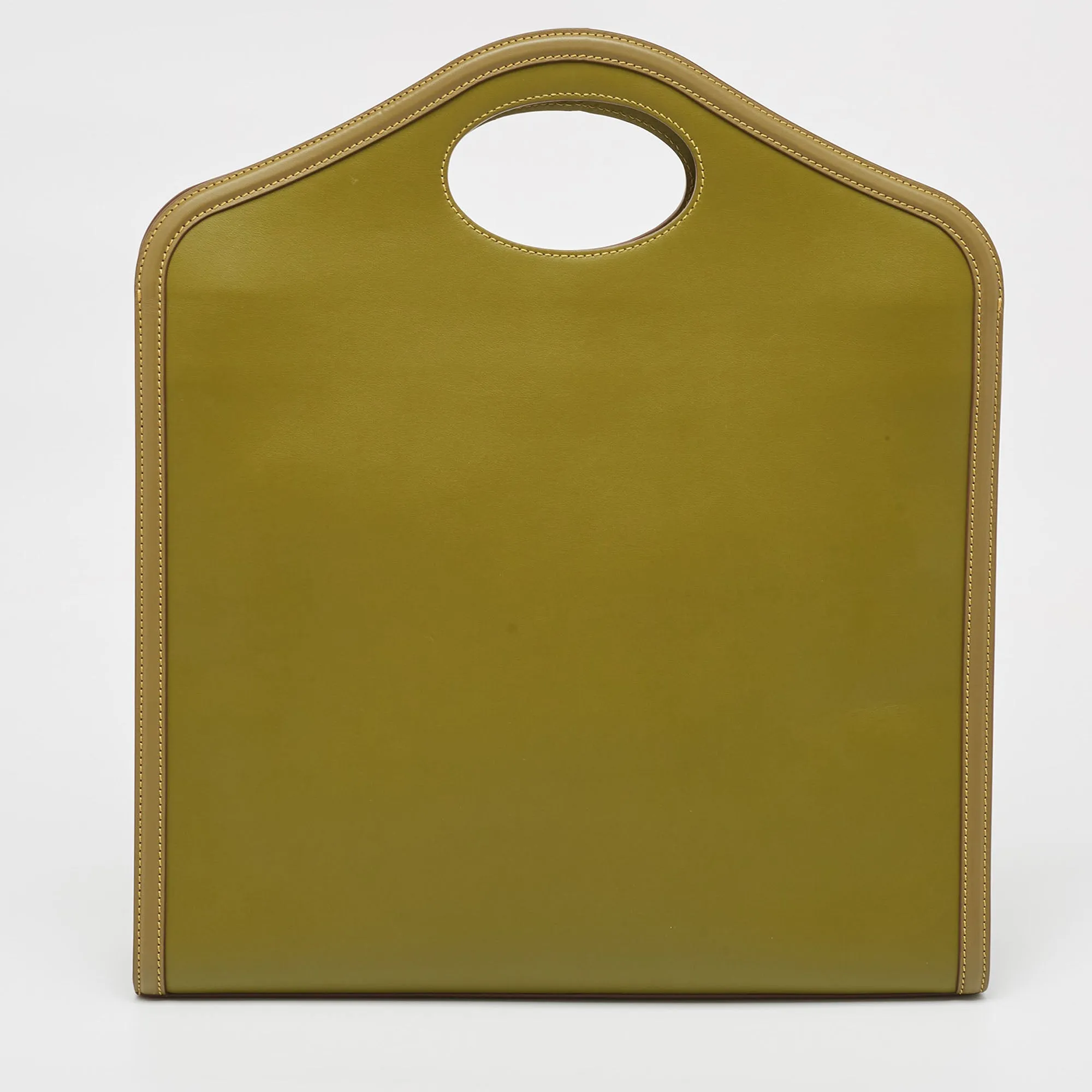 BURBERRY Green/Blue Leather Medium Pocket Bag